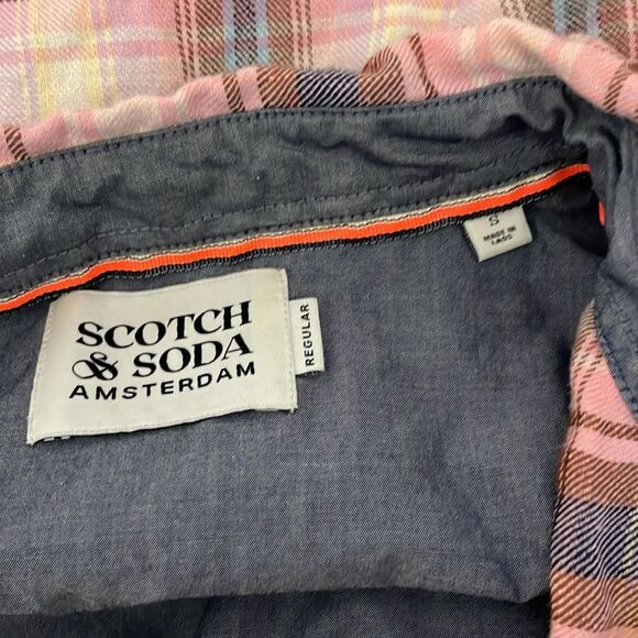 Scotch and Soda western Plaid Button Down Blouse shirt
Linen blend Sz S - Picture 8 of 10